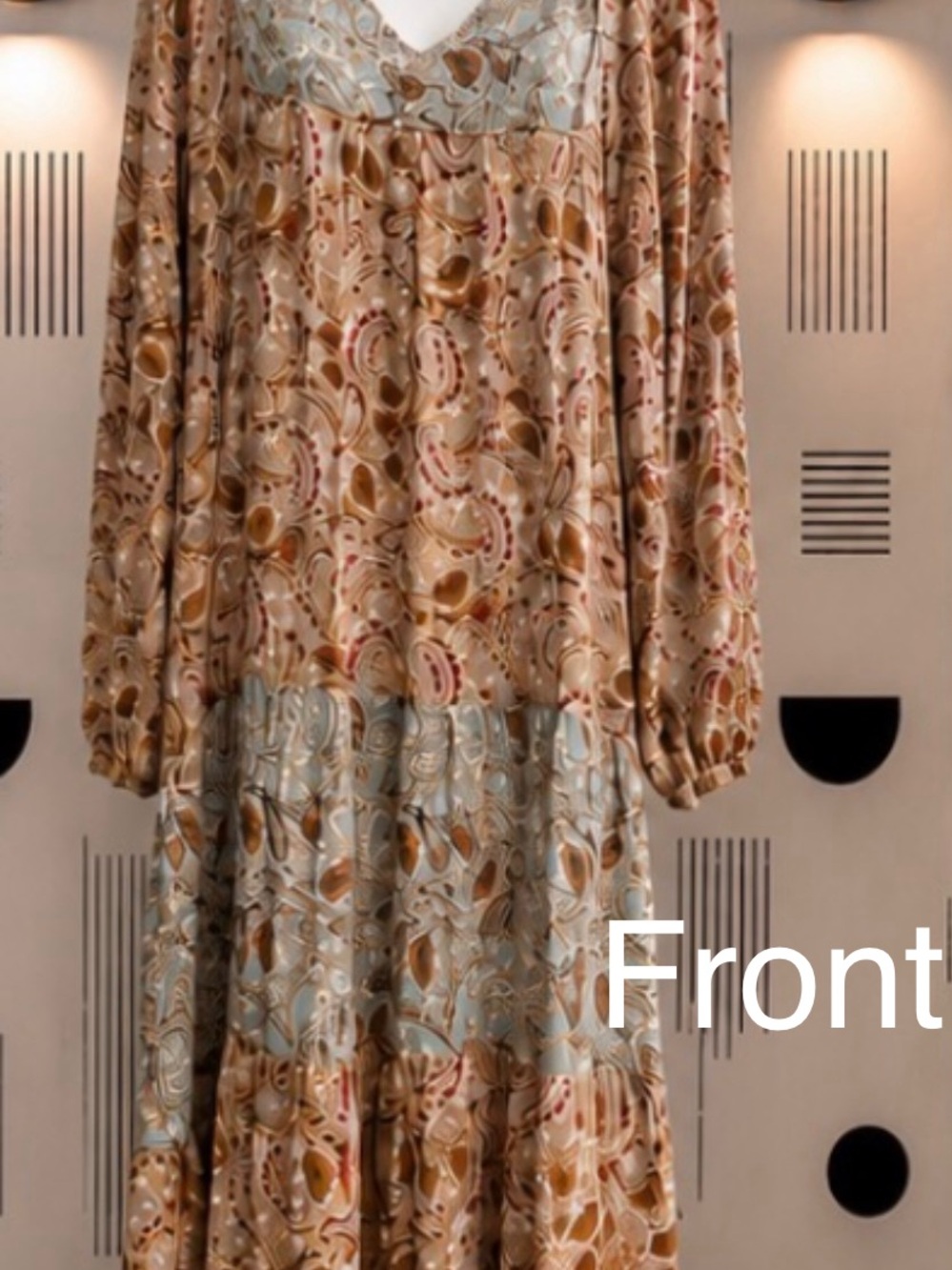 Aura Boho Floral Tiered Maxi Dress - Picture 2 of 4